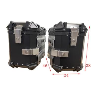 China 36L 38L 45L Motorcycle Top Box Motorcycle Tail Box Silver Black Luxury Water Resistant Top Case Motorcycle Accessories for sale