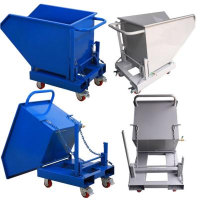 China Towing Forklift Pockets Wholesale Portable Hopper Scrap Truck Self Dumping Dump Steel Cart Dumping Hopper for sale