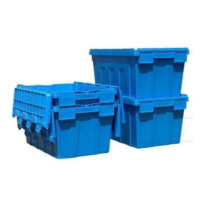 China Large Recyclable Industrial Used Plastic Storage Containers With Lid for sale