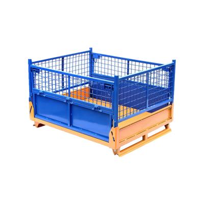 China Industrial Steel Warehouse Storage Steel Stillage Pallet Stackable Cage for sale