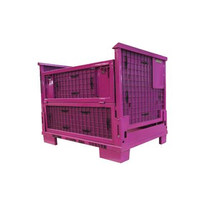 China Container Steel Cage Storage Metal Pallet Box Steel Pallet Cage Pallet for sale