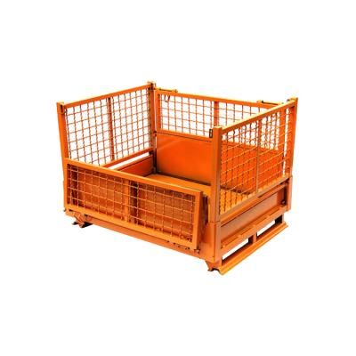 China Foldable Promotion 20% Delay Off Foldable Forklift Metal Roll Cage Pallet for sale