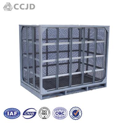 China Safety Steel Metal Vegetable Crates Pallet Bins Wire Box for sale