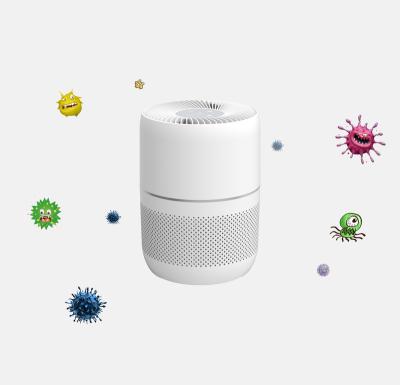 China WIFI Function 2022 Dust Sensor Activated Carbon HEPA Filter WIFI Control Smart Portable Air Purifier for sale