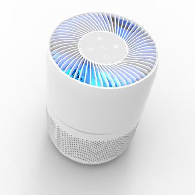 China Wifi Control OEM ODM Mesh Smoke Dust Sensor Smart Desktop Air Purifier with HEPA Filter for sale