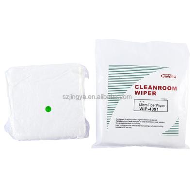 China Hot Selling 100% Cleanroom Industrial Microfiber Nonwoven Wiper 9*9 Soft Microfiber Wiper for sale