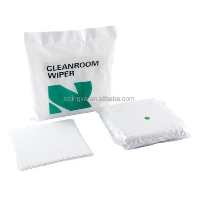 China 120 g durable disposable lint free 100% polyester cleanroom wiper wiper for electronics workshop for sale