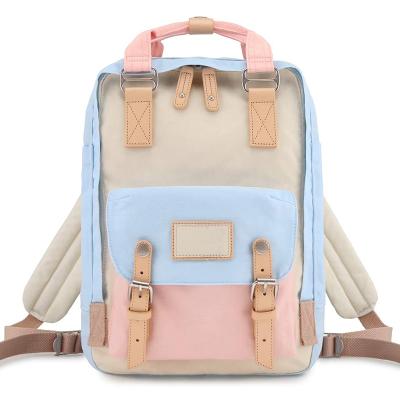 China Custom Waterproof Backpack College Vintage Daypack Waterproof Travel Bag For Women Laptop For Student Schoolbag for sale