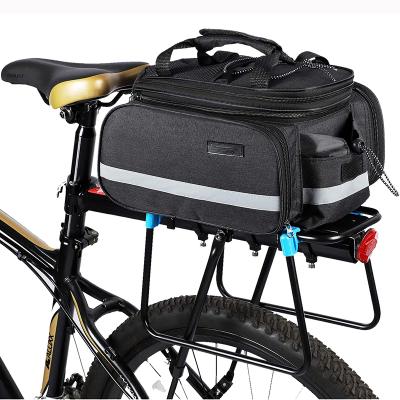 China Durable Custom Bike Pannier Bag Large Capacity Carrier Handbag Bike Tail Trunk Bag Waterproof Shelving Recycling Pouch for sale