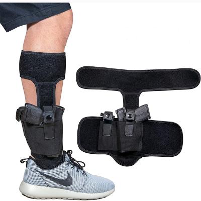 China Durable Custom Ankle Holster for Concealed Pistol Universal Leg Carry Gun Holster with Magazine Pouch Men or Women Pistol Holster for sale