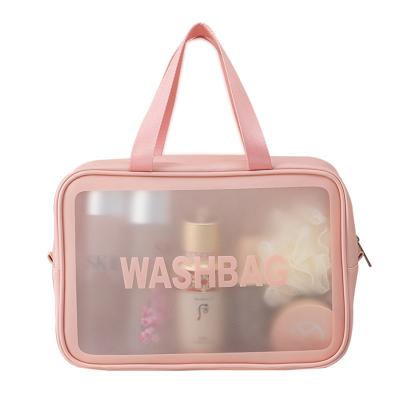 China Custom Zipper Logo Clear Pvc Tote Bag Waterproof PVC Bag Waterproof Transparent Makeup Bag for sale