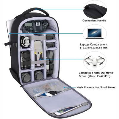 China Durable Custom Camera Bag Waterproof Multifunctional Shockproof Camera Bag Backpack for DSLR and Laptop Camcorders for sale