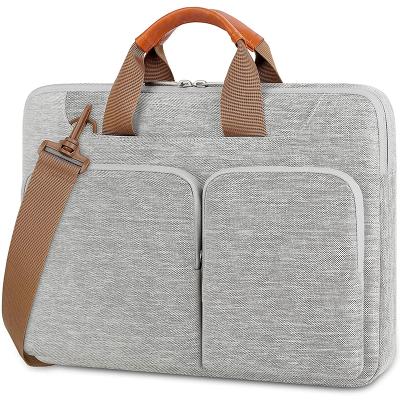 China Custom Large Capacity Laptop Sleeve Bag Canvas Handbag Shoulder Bag Towel Office Waterproof Bags For Men for sale