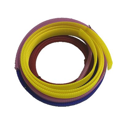 China Plastic PET Braid PET Expandable Sleeving For Electrical Cable Wire Protecting / Telescopic Braided Mesh Tube for sale