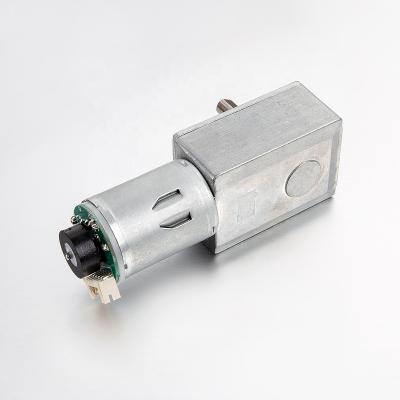 China Totally Enclosed Factory Fuels High Torque Carbon Brush 12v 1rpm DC Gear Motor Brushed Worm Gearbox Motor With Encoder for sale