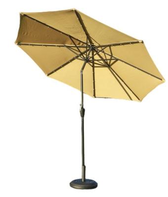 China Outdoor Solar Powered Led Garden Umbrella Patio Umbrella Modern Garden Umbrella Outdoor Garden Parasol Large Size for sale