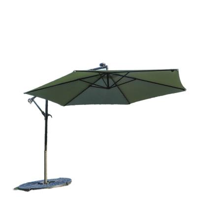 China Customized Modern LED Sun Lighting Parasol Patio Umbrella With Solar Lamp Fishing Umbrella for sale