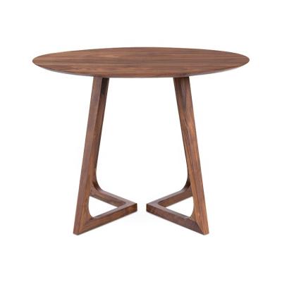 China Modern unique angled legs dinner table small round dining table en venta