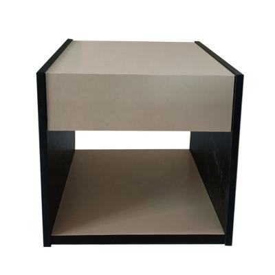 China Modern Special Design Night Stand Home Bedroom Furniture Wooden Bedside Lamp Table for sale