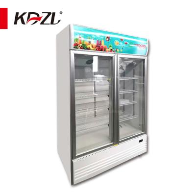 China Large Capacity Single-Temperature Glass Door Display Showcase Beverage Cooler Drinks Refrigerator for sale