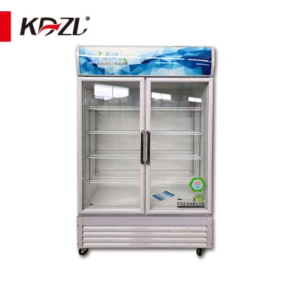 China Professional Single-Temperature Commercial 2 Doors Drink Fridge Refrigerator Beer Bottle Cooler for sale