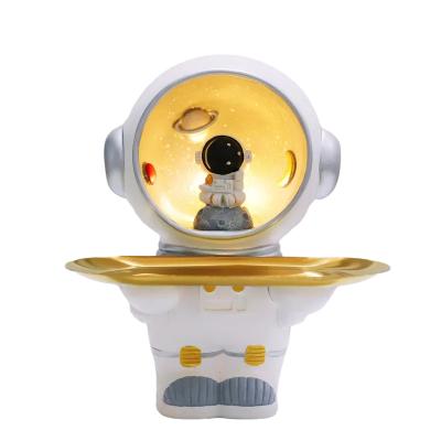 China New style astronaut modern small tray decoration large capacity piggy bank night light decoration creative gift for sale