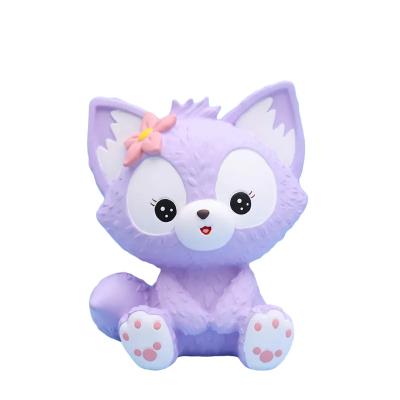 China Creative Coin Savings Bank Resin Enameled Lovely Fox Piggy Bank Children And Men's Gifts Can Be Accessed Coins Change Jar for sale