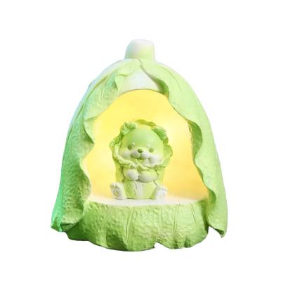 China Creative sparse vegetable tabletop holiday resin bedside light home puppy Europe fun resin light gift for sale