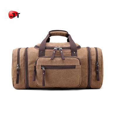 China Outdoor Sports Brown Hand Travel Cabin Bag Vintage Unisex Weekend Gym Duffel Bag for sale