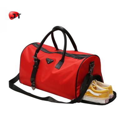 China Wholesale Custom Logo Prinited Gym Bag Waterproof Oxford Travel Tote Duffel Handbag Weekend Bag For Men for sale