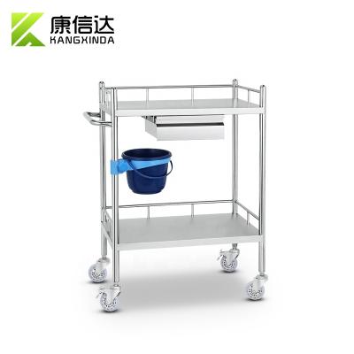 China Durable Hospital Furniture Stainless Steel Medical Equipment Trolley With Drawers for sale