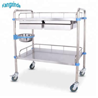 China Hospital Clinic Dismountable Dismountable Stainless Steel Medical Trolley for sale