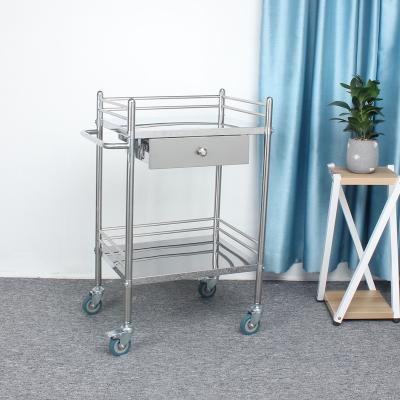 China Commercial Furniture Premium Medical Stainless Steel Trolley Cart With Drawers for sale