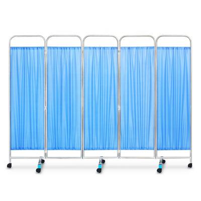 China Thickened clinic Ward Curtain Hospital Bedside Screen stainless steel stainless steel with three four five times for sale