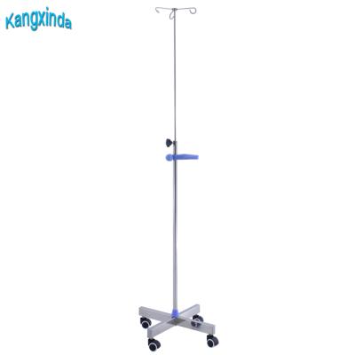 China Modern Updated Portable Removable Stainless Steel Hospital Drip IV Stand With Wheels for sale