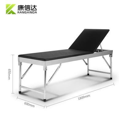 China Large Load Bearing Stainless Steel Clinic Medical Bed Examination Couch With Adjustable Backrest for sale