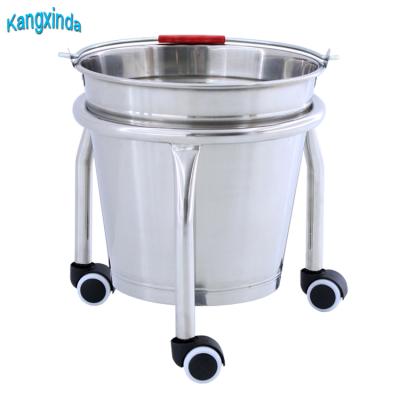 China Hospital Trolley Stainless Steel Hospital Operating Room Surgical Three Wheels Kick Bucket for sale