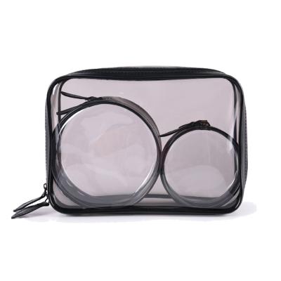 China Promotional Clear Transparent Fashion PVC Bag Travel Toiletry Cosmetic Bag Make Up Cosmetic Bag for sale