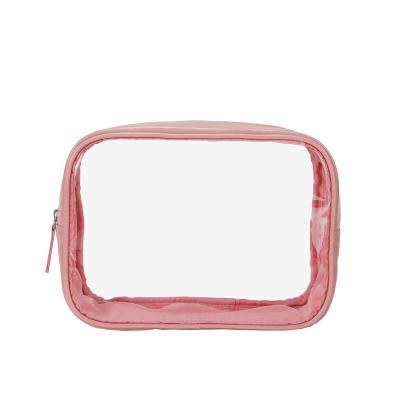 China Fashion Waterproof And Moisture-proof Wholesale Plain FuYuan Transparent Color Customized PVC Waterproof Cosmetic Bag for sale