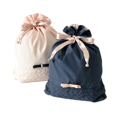 China Drawstring Jewelry Storage Bag Wholesale Gift Satin Bag Bowknot Jewelry Storage Cosmetic Packaging Bag for sale