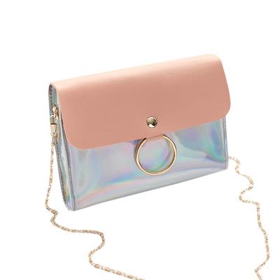 China New Arrival PU Holographic Cross - PU Leather Holographic Bags Women Handbags PVC Small Messenger Fashion Body Bag Girls Handbags for sale