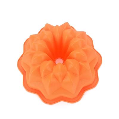 China Top Selling Disposable Flower Shaped Cheesecake Roll Tin Pan Baking Silicone Mold for sale