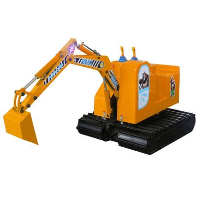 China Hot Sale FRP Shell Steel Structure New Children's Sandbox Digger Toys Kids Mini Junior Excavator for sale