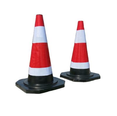 China Factory Supplier Heavy Duty Heavy Duty 70cm Size Rubberized Traffic Cone / Safety Best Selling Cones With Reflectors for sale