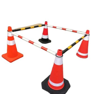 China Factory Direct Sales Safety Extension Bar Cone Reflective Plastic Warning Bar For Road Construction for sale