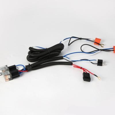 China Electronic pure copper bar form wire H4 hid black wiring and relay for sale