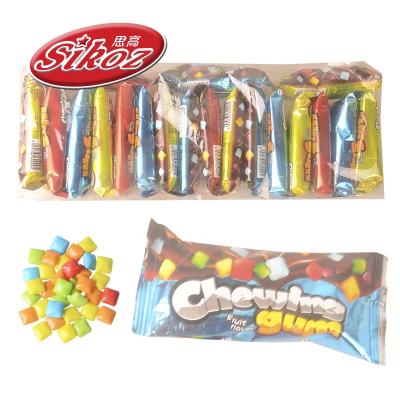 China Mini Square Fruit Flavor Chewing Gum Square for sale