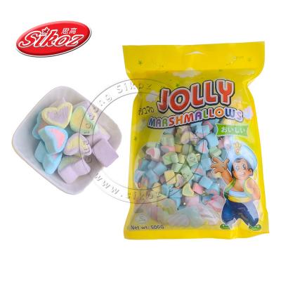 China Normal Halal Meat Mini Heart Shaped Mild Marshmallow for sale