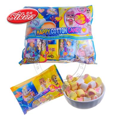 China Natural Mini Fruit Flavor Marshmallow Happy Heart Shape Cotton Candy for sale