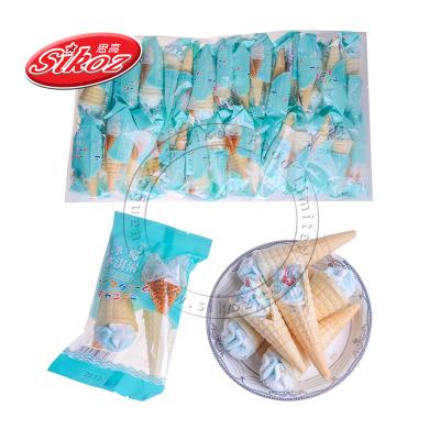 China Natural Ice Cream Cone Crispy Center Filled Marshmallow for sale